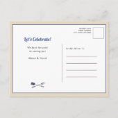 ヴィンテージ独立記念日7月4日BBQパーティー インビテーションポストカード (裏面)