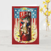 ヴィンテージ独立記念日 カード (黄色い花)