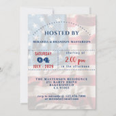 ヴィンテージ独立記念日 招待状 (裏面)