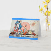 ヴィンテージ独立記念日/7月4日 カード (黄色い花)