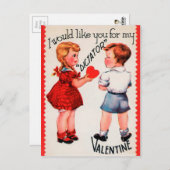 ヴィンテージ独裁者バレンタインデー ポストカード (正面/裏面)