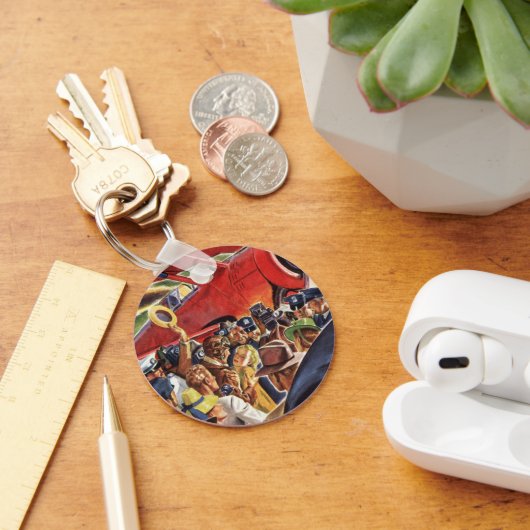 ヴィンテージ独身のプロップフライトパイロット(Paparazzi) キーホルダー (デスク)