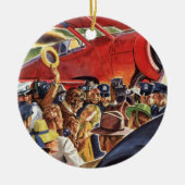 ヴィンテージ独身のプロップフライトパイロット(Paparazzi) セラミックオーナメント (正面)