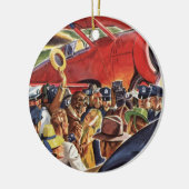 ヴィンテージ独身のプロップフライトパイロット(Paparazzi) セラミックオーナメント (左)