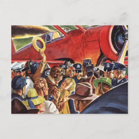 ヴィンテージ独身のプロップフライトパイロット(Paparazzi) ポストカード (正面)