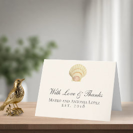 ヴィンテージ独身のホタテ結婚貝 サンキューカード