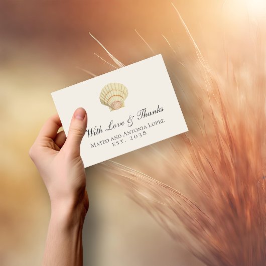 ヴィンテージ独身のホタテ結婚貝 サンキューカード