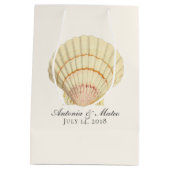 ヴィンテージ独身のホタテ結婚貝 ミディアムペーパーバッグ (裏面)