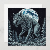 ヴィンテージ狼男が満月の夜に唸り (正面/裏面)