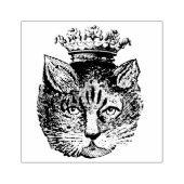 ヴィンテージ猫がクラウンラバーアートスタンプ ラバースタンプ (インプリント)