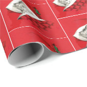 ヴィンテージ猫がクリスマスに寝る ラッピングペーパー (ロールコーナー)