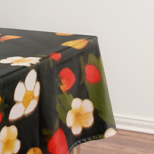 ヴィンテージ猫が咲き誇る庭の水色 テーブルクロス (インサイチュ)