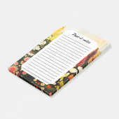 ヴィンテージ猫が咲き誇る庭の水色 ポストイット (アングル)