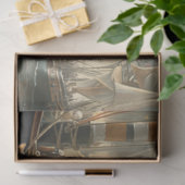 ヴィンテージ猫が船の切り離し中 薄葉紙 (ギフト)