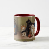 ヴィンテージ猫が赤いボールをソフィー・シュペリッヒを生み出す マグカップ (正面右)