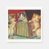 ヴィンテージ猫ちゃん紙おもしろいナプキン スタンダードカクテルナプキン (正面)