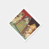 ヴィンテージ猫ちゃん紙おもしろいナプキン スタンダードカクテルナプキン (角)