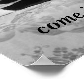 ヴィンテージ猫とインコの鳥の写真,友人 ポスター (角)