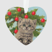 ヴィンテージ猫とクリスマスツリー オーナメント (裏面)