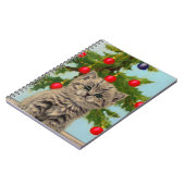 ヴィンテージ猫とクリスマスツリー ノートブック (左側)