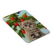 ヴィンテージ猫とクリスマスツリー マグネット (右側)