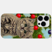 ヴィンテージ猫とクリスマスツリー Case-Mate iPhoneケース (裏面 (横))