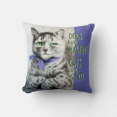ヴィンテージ猫にスタッフのWainの芸術の引用文があります クッション (正面)