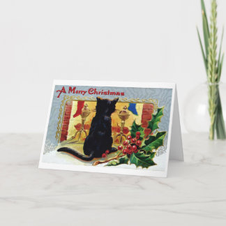 ヴィンテージ猫のクリスマスカード シーズンカード