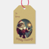 ヴィンテージ猫のクリスマス ギフトタグ (裏面)
