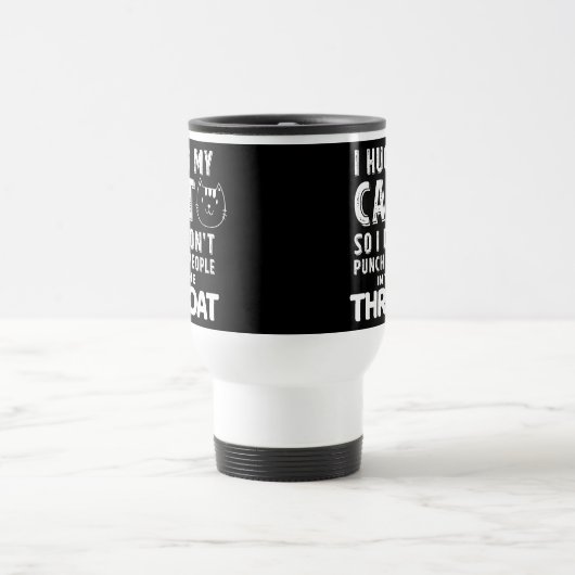 ヴィンテージ猫のスタイル-ペット恋人のギフト-私は私の猫を抱き締めます トラベルマグ (中央)