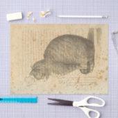 ヴィンテージ猫のティッシュペーパー 薄葉紙 (クラフト)