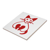 ヴィンテージ猫のハートのセラミックタイルペットアクセントの店 タイル (側面)