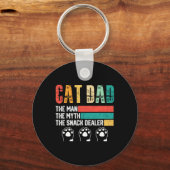 ヴィンテージ猫のパパ男の神話スナックディーラーの怒り キーホルダー (正面)