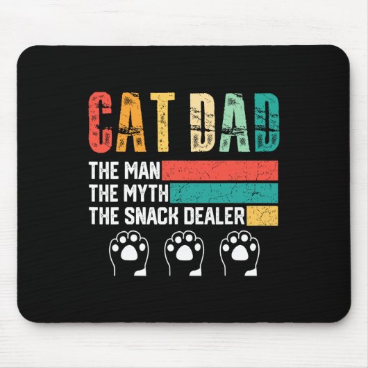 ヴィンテージ猫のパパ男の神話スナックディーラーの怒り マウスパッド (正面)