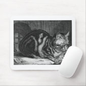 ヴィンテージ猫のプリント マウスパッド (マウス)