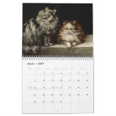 ヴィンテージ猫のペルシャのシャムの虎猫のトム猫2012年 カレンダー (3月 2027)