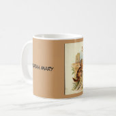 ヴィンテージ猫のマグ コーヒーマグカップ (正面左)