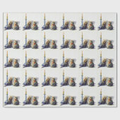 ヴィンテージ猫の包装紙 ラッピングペーパー (フラット)