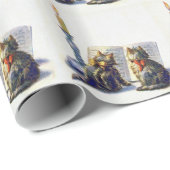 ヴィンテージ猫の包装紙 ラッピングペーパー (ロールコーナー)