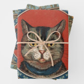 ヴィンテージ猫の命と子ネコクラシックの ラッピングペーパーシート (インサイチュ)