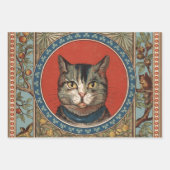ヴィンテージ猫の命と子ネコクラシックの ラッピングペーパーシート (正面)