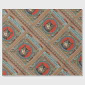 ヴィンテージ猫の命と子ネコクラシックの ラッピングペーパー (フラット)