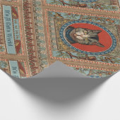 ヴィンテージ猫の命と子ネコクラシックの ラッピングペーパー (角)