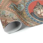 ヴィンテージ猫の命と子ネコクラシックの ラッピングペーパー (ロールコーナー)