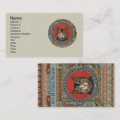 ヴィンテージ猫の命と子ネコクラシックの 名刺 (正面/裏面)