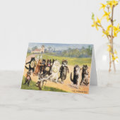 ヴィンテージ猫の婚礼の日の結婚式の招待状 カード (黄色い花)