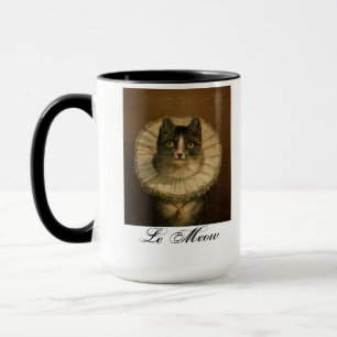 ヴィンテージ猫の"Le Meow"のマグ マグカップ