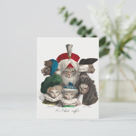 ヴィンテージ猫はがき ポストカード (スタンド正面)