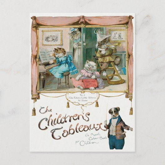 ヴィンテージ猫はがき ポストカード (正面)