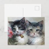 ヴィンテージ猫はがき ポストカード (正面/裏面)